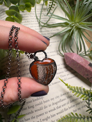 Red Jasper Heart Necklace