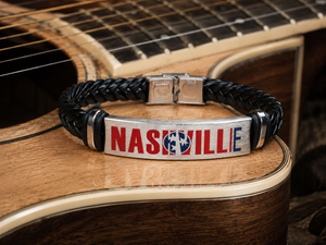Bracelet with 'NASHVILLE' on a guitar