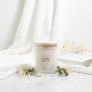 Favored - Soy Wax Candle 11oz with Lid by Michaelangelocandles, scented candle main product photo