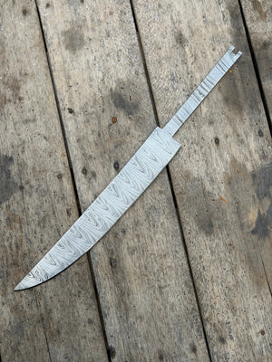 Handmade Timberwood Chef Knife Blank 11" Damascus steel