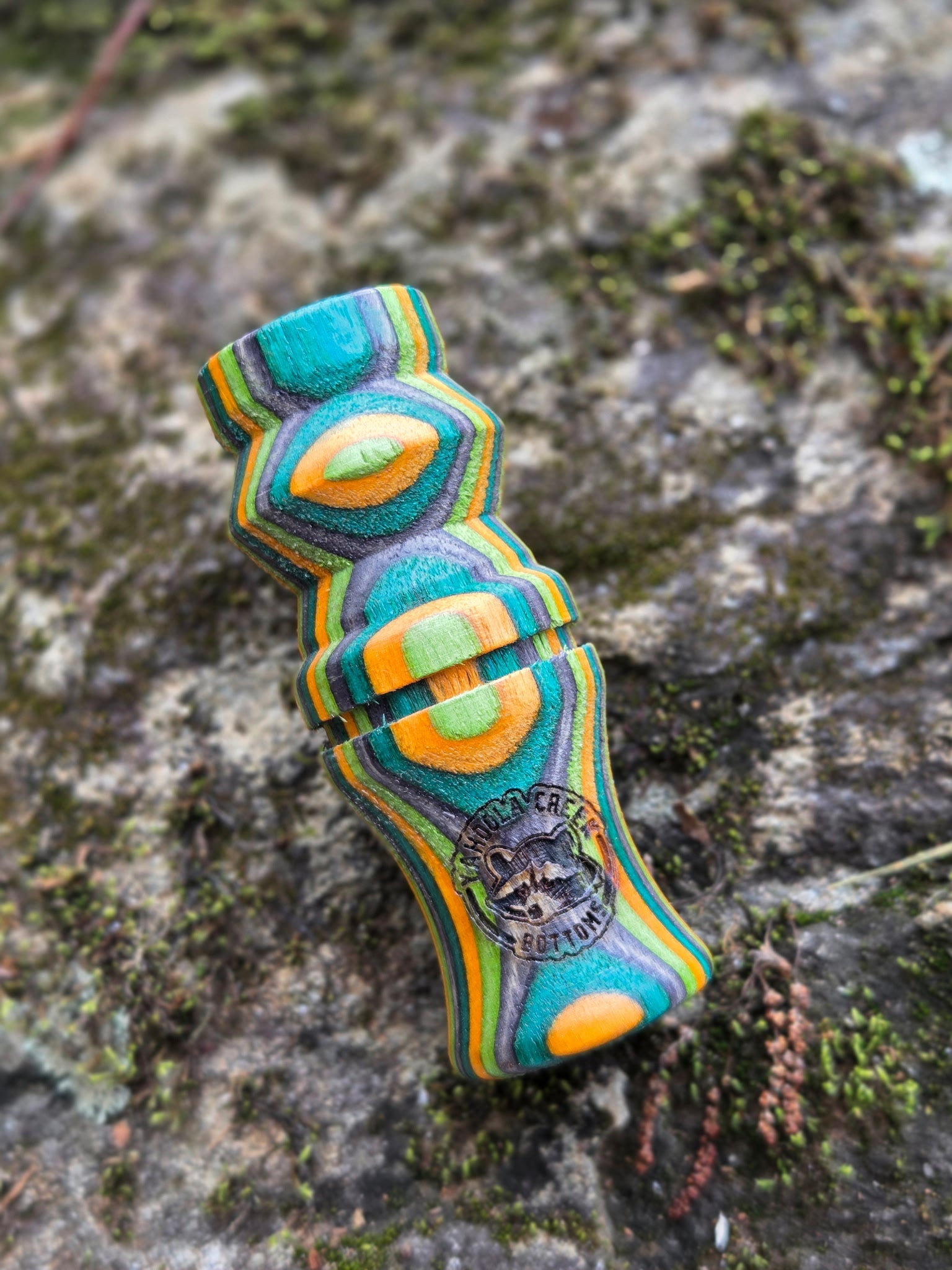 YCB Mini Coon Squaller in Green Orange Lime and Gray