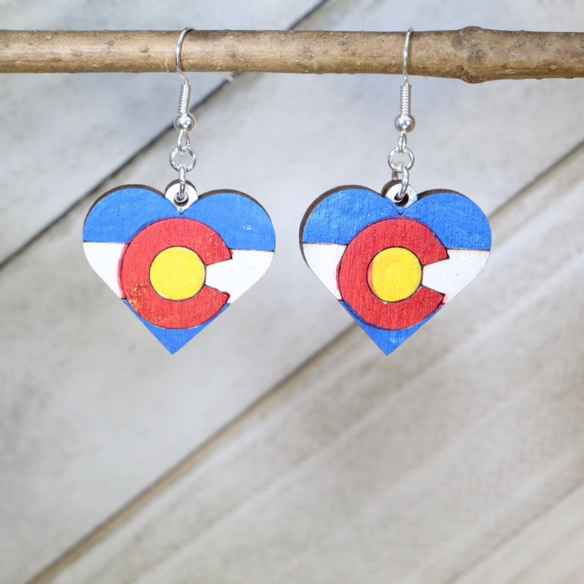 Rocky Mountain Wooden Earrings | Colorado Nature Jewelry