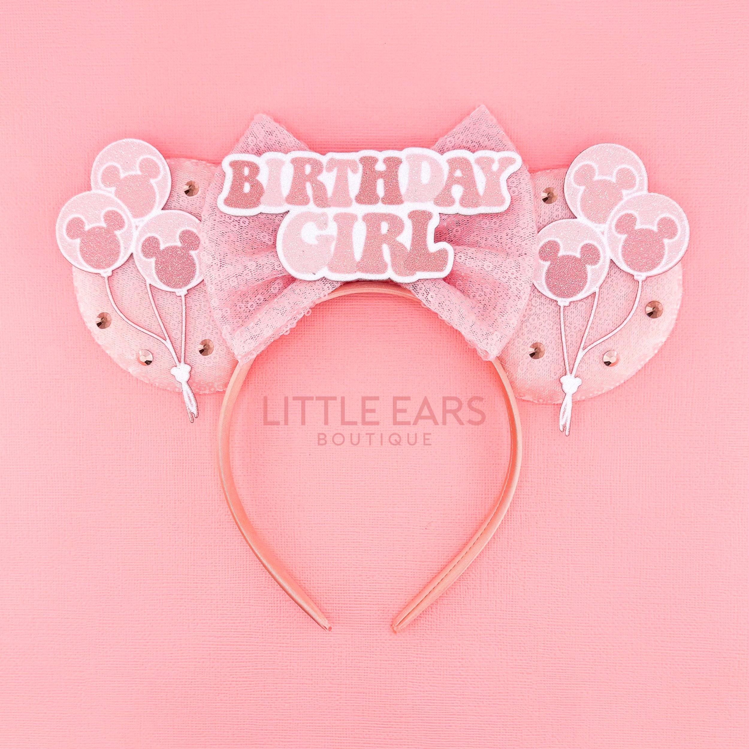 Rose Gold Birthday Mickey Ears