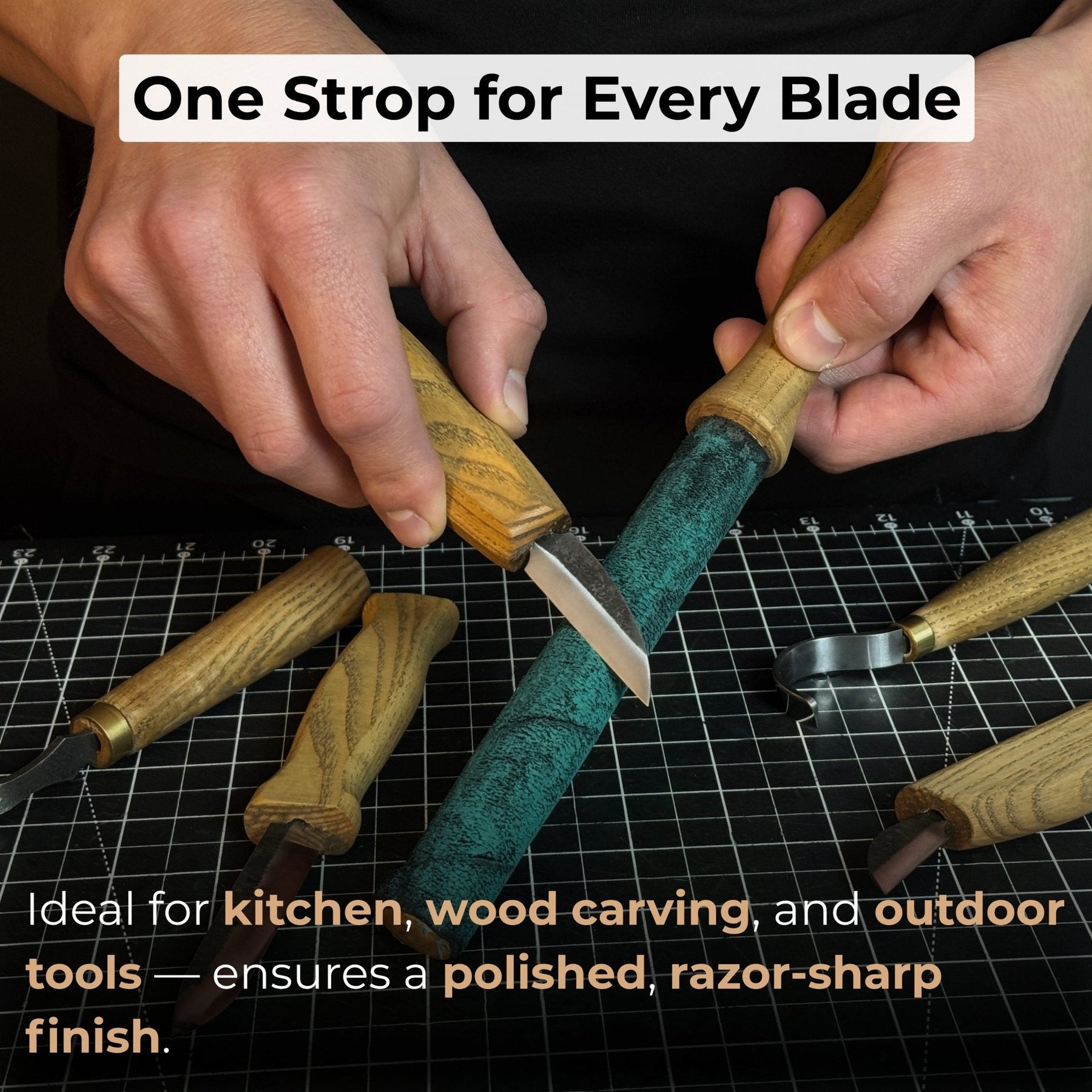 Round Leather Strop For Knife Sharpening