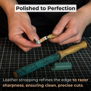 Round Leather Strop For Knife Sharpening