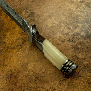 17" Handmade Bowie Knife, Damascus Steel Bowie Knife, Damascus Steel Hunting knife, birthday gift, gift for him, wedding gift, anniversary gift, Thanksgiving gift, valentine Gift