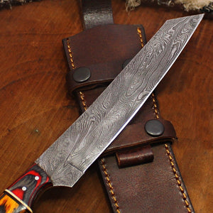 Handmade Brisket Knife Damascus Steel knife Cutting Sharp Edge Knife Wedding Birthday Holiday Thanksgiving Christmas Gift
