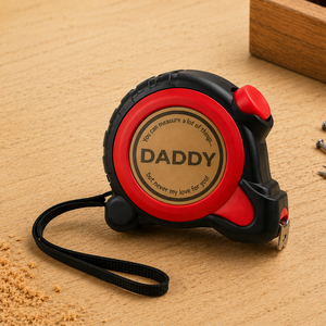 Personalized Tape Measure Gift for Dad, Custom Father’s Day Tool Gift by Poor Hog Customs, tape measures main product photo