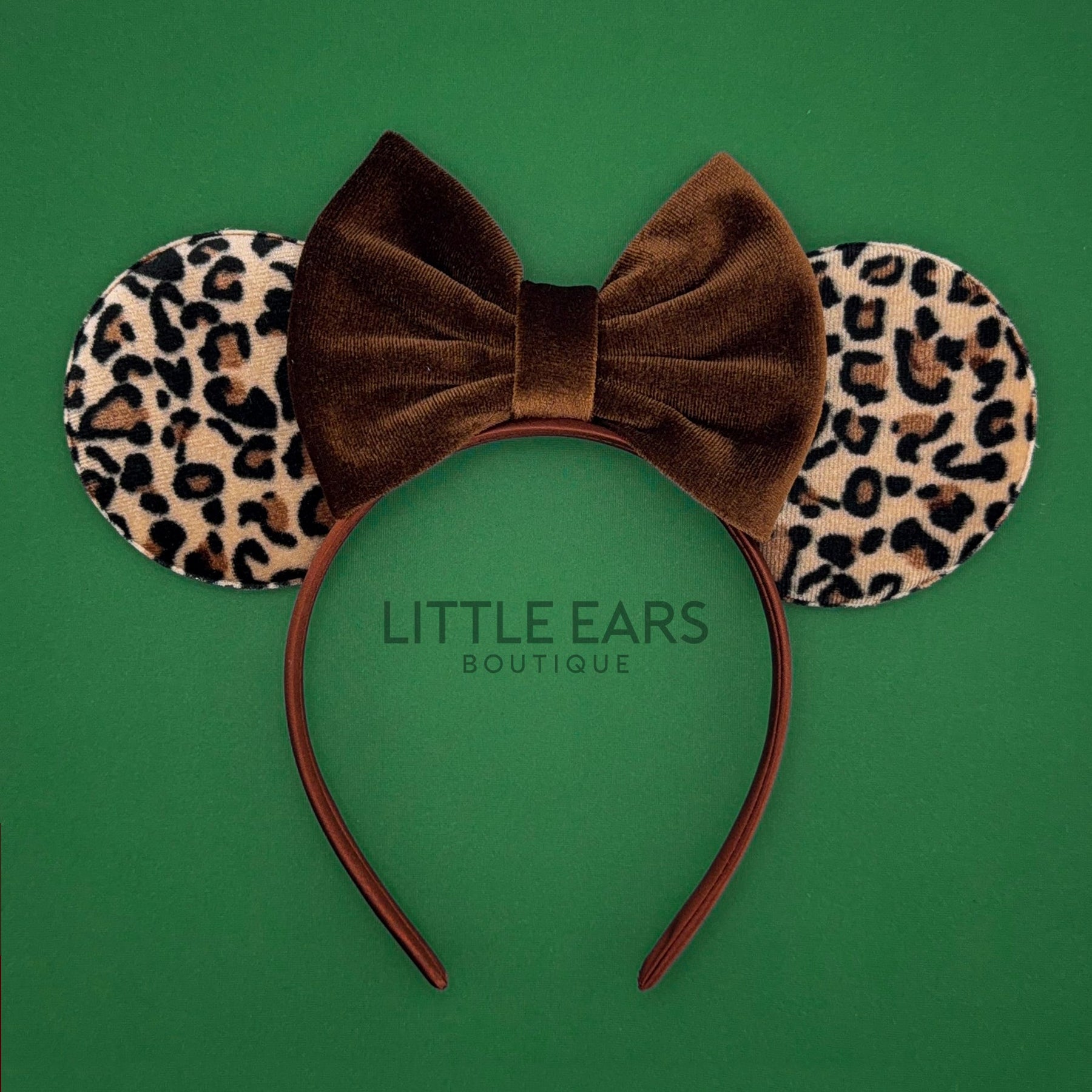 Safari & Brown Velvet Ears by Little Ears Boutique, original artwork main product photo