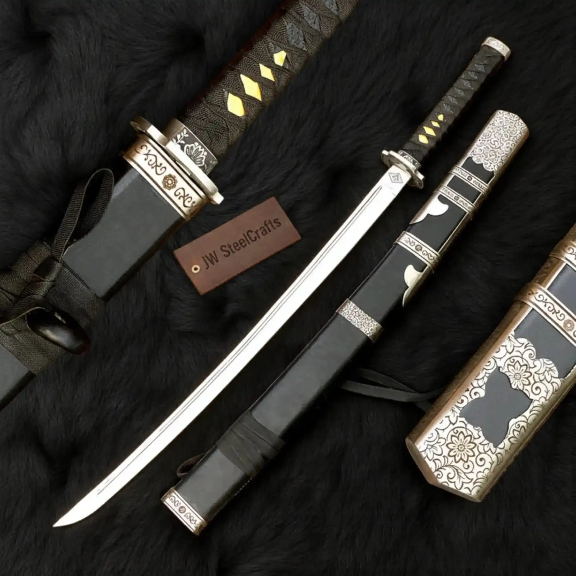 Handmade Samurai Style Katana High Carbon Steel Display Sword for Collectors by JW SteelCrafts, Southern lifestyle apparel main product photo