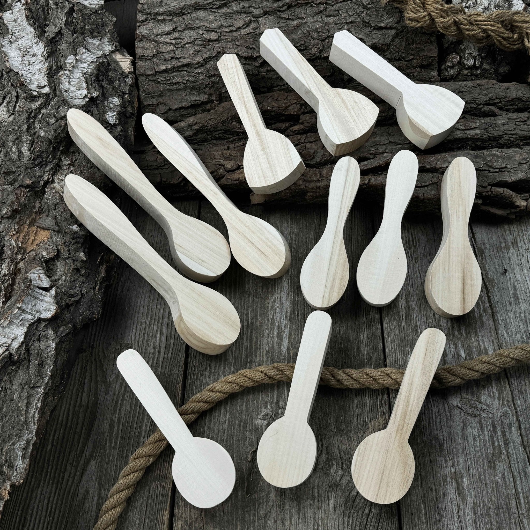 Set of 12 Linden Wood Spoon Carving Blanks