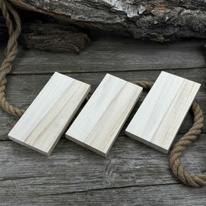 Set of 3 Flat Linden Wood Carving Blanks