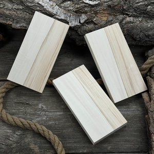 Set of 3 Flat Linden Wood Carving Blanks