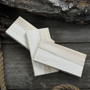 Set of 3 Flat Linden Wood Carving Blanks