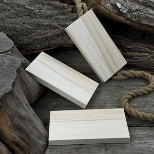 Set of 3 Flat Linden Wood Carving Blanks