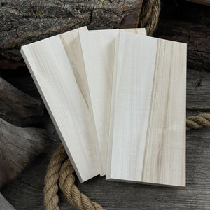 Set of 3 Flat Linden Wood Carving Blanks