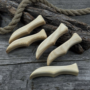 Set of 5 Ash Wood Knife Handles
