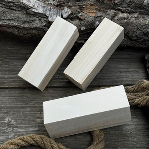 Set of 6 Large Linden Wood Carving Blanks