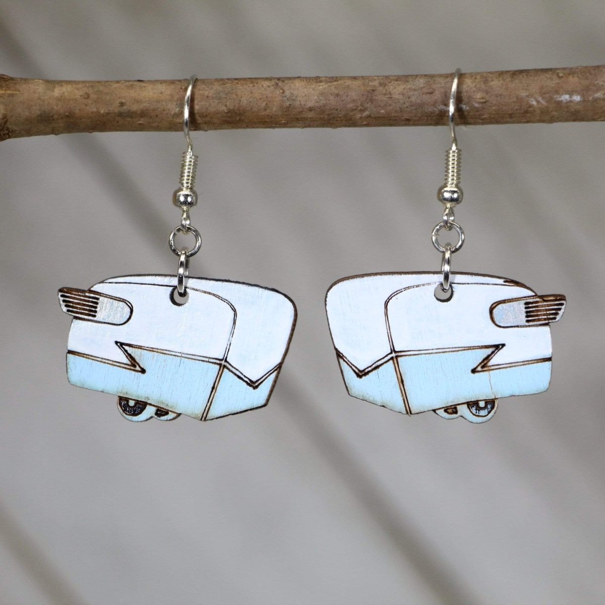 Shasta Camper Wooden Dangle Earrings | Vintage Camper Jewelry