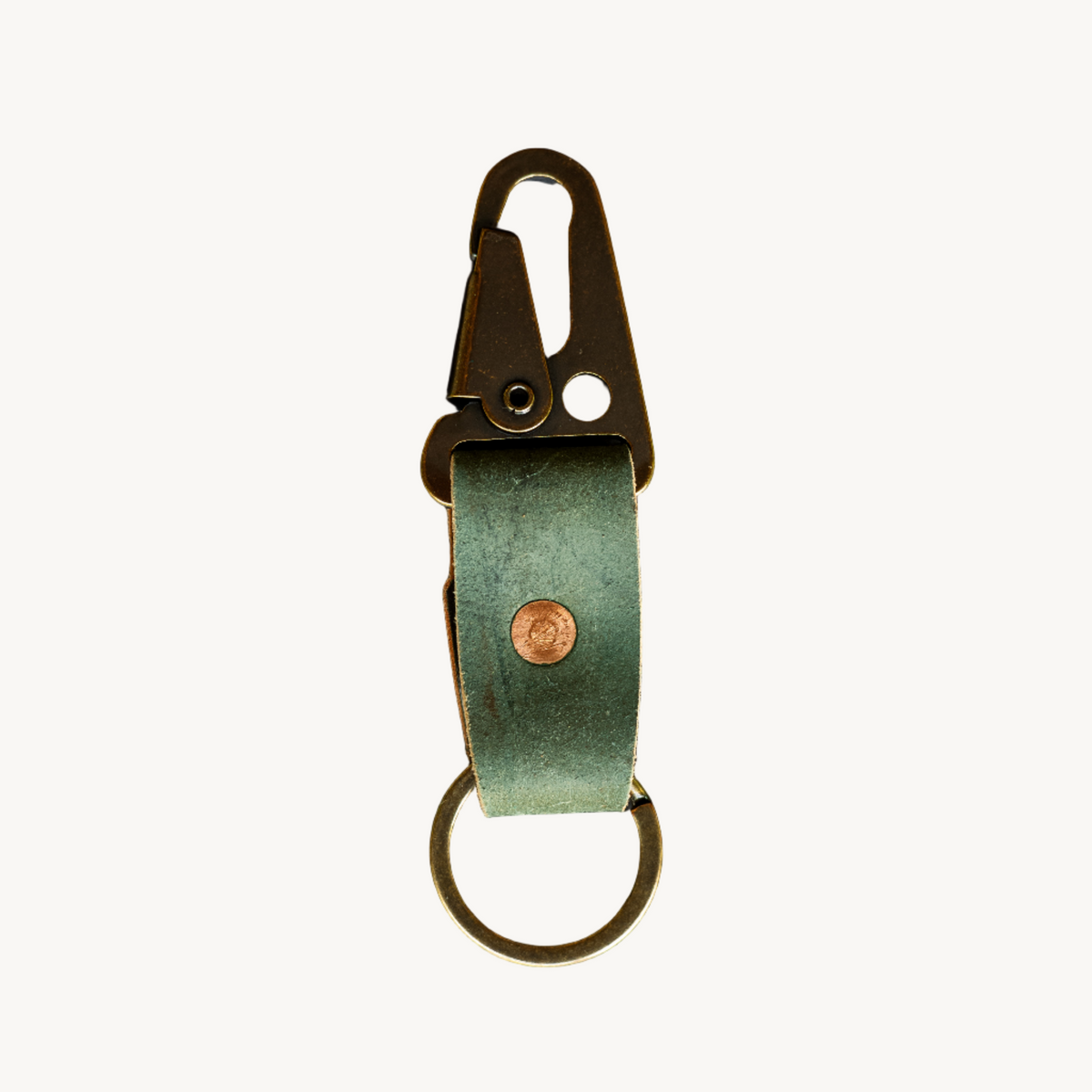 Key Clip - Reverse Black Horween Shell Cordovan