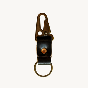 Key Clip - Black Horween Shell Cordovan