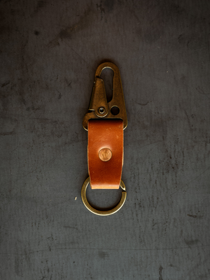 Key Clip - Natural Shell Cordovan by Loyal Stricklin, handmade leather goods detail photo 3