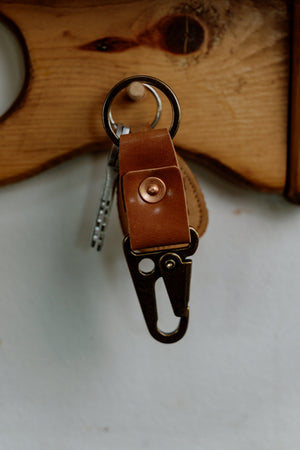 Key Clip - Natural Shell Cordovan by Loyal Stricklin, handmade leather goods main product photo