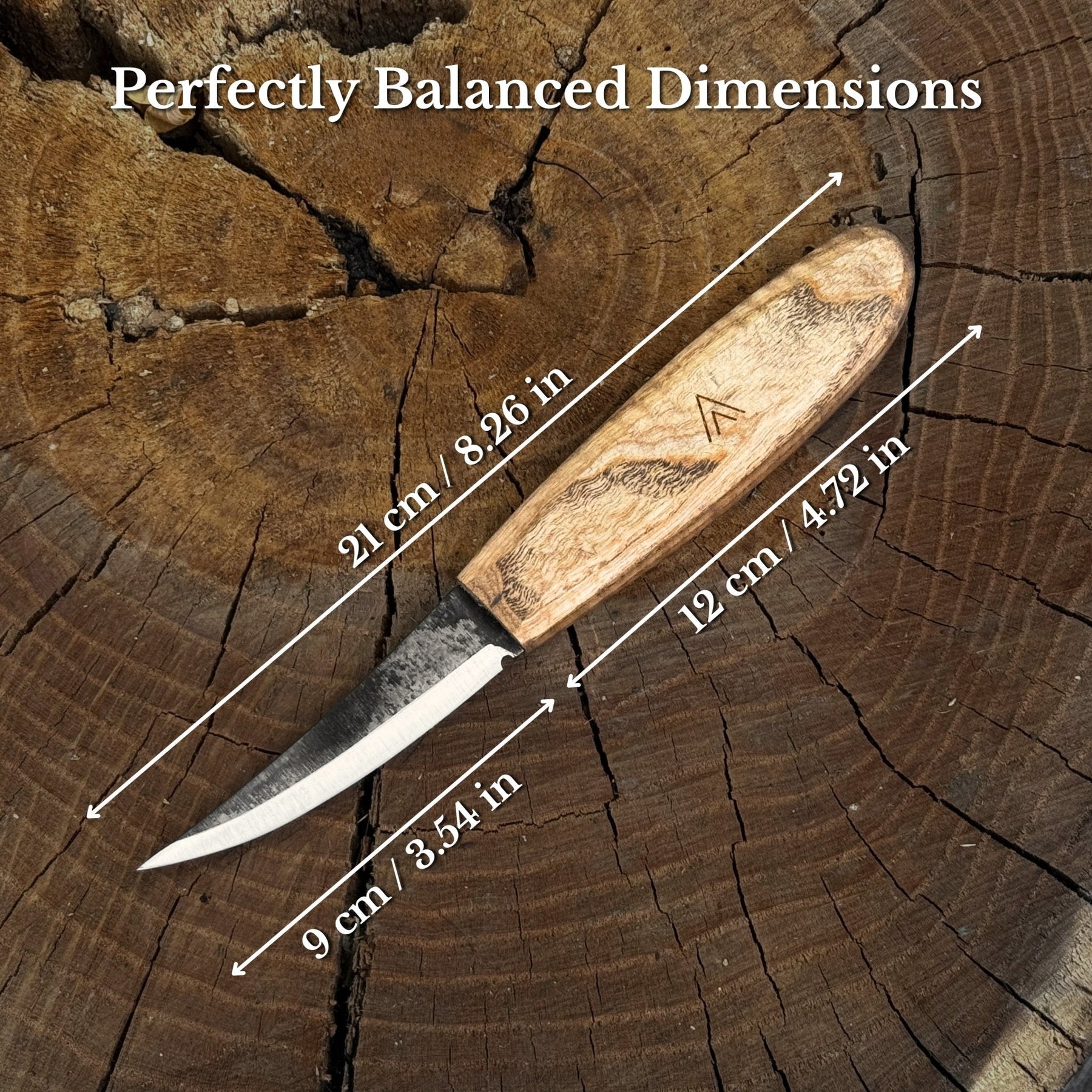 Sloyd Carving Knife with Leather Sheath, Blade 9 cm (3.54 inches)