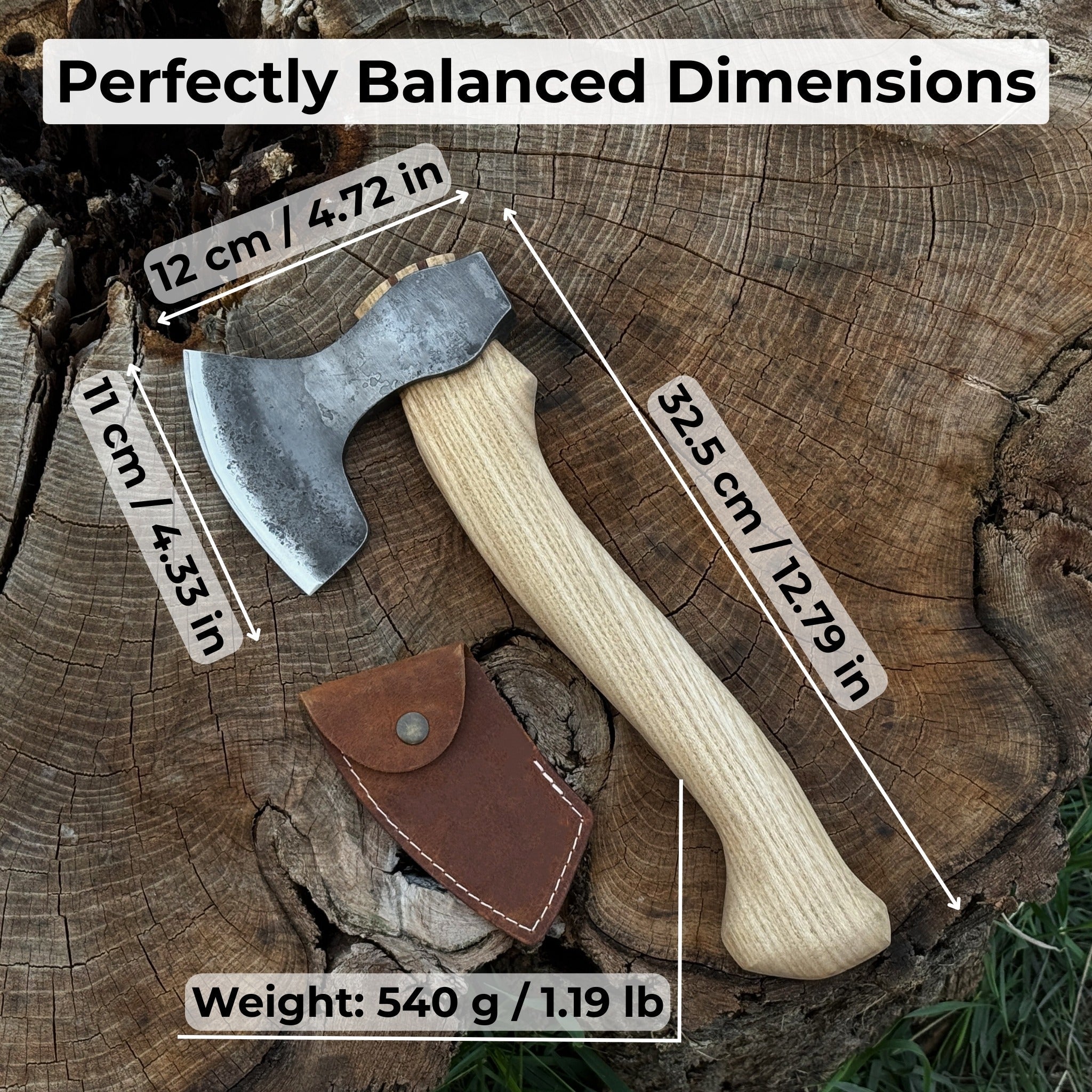 Small Carving Axe, 0.54 kg (1.19 lbs)