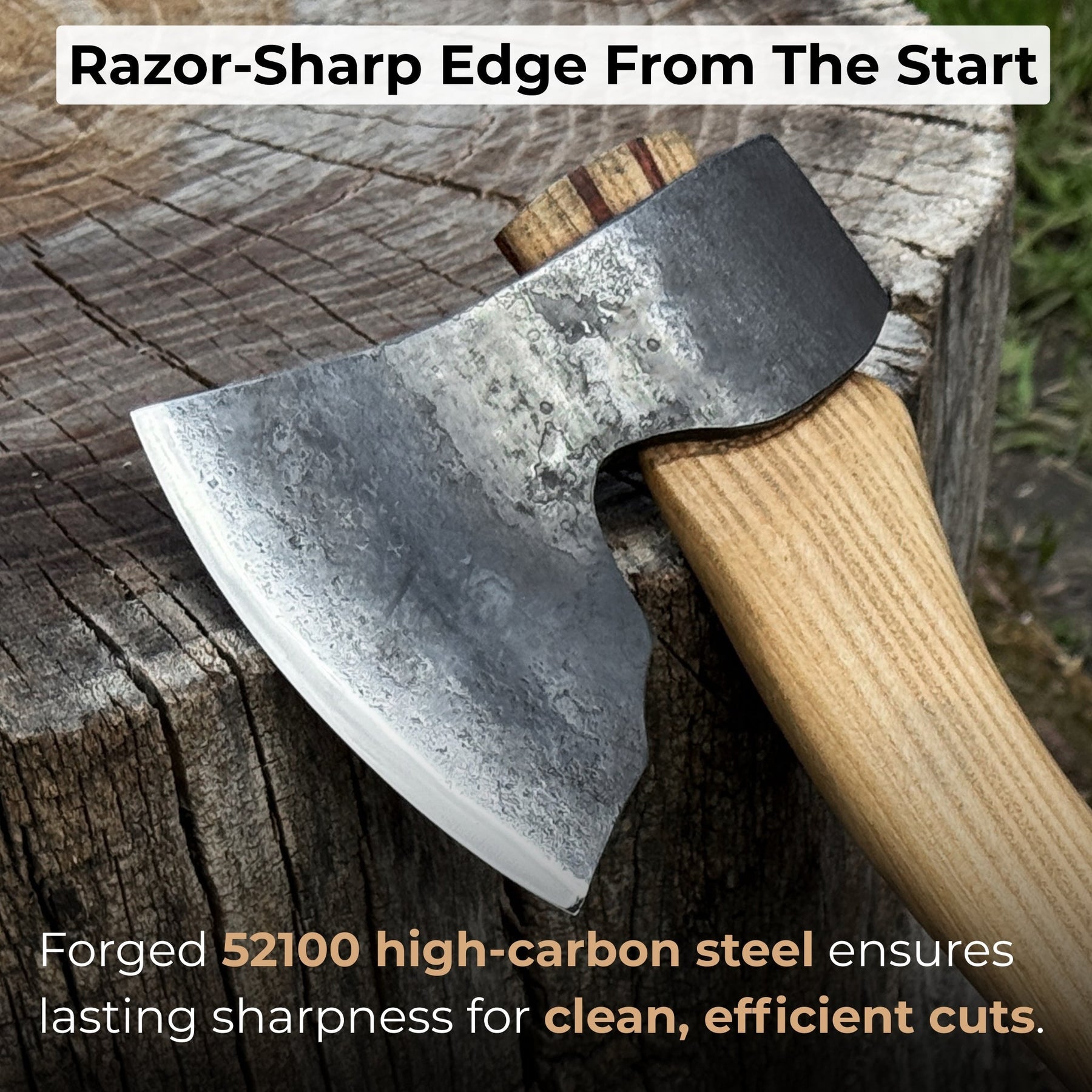 Small Carving Axe, 0.66 kg (1.46 lb) with Wooden Gift Box