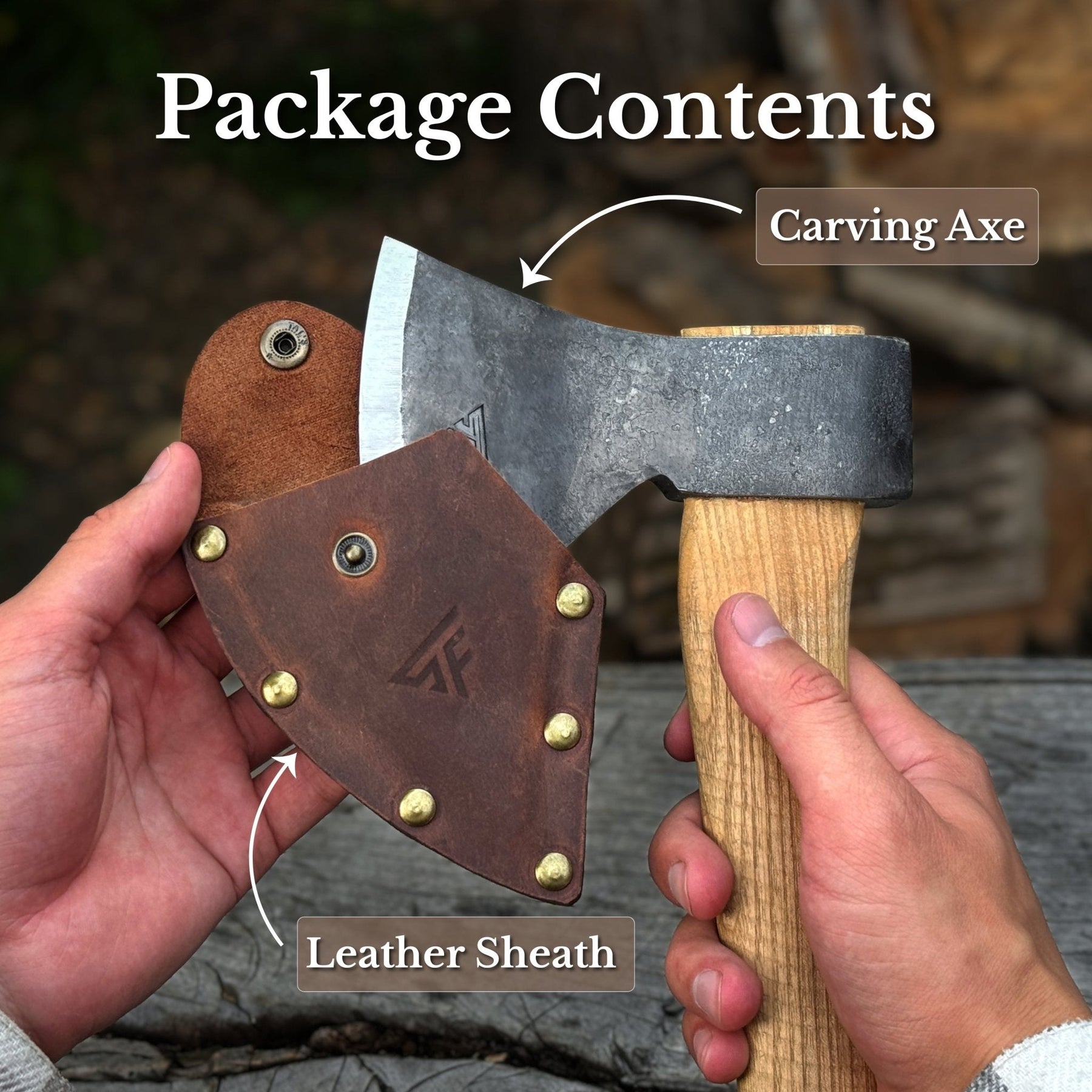 Small Carving Axe, 630 g (1.39 lb)