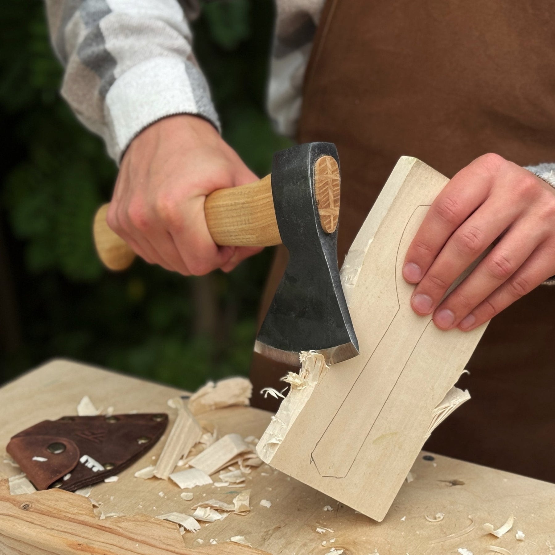 Small Carving Axe, 630 g (1.39 lb)