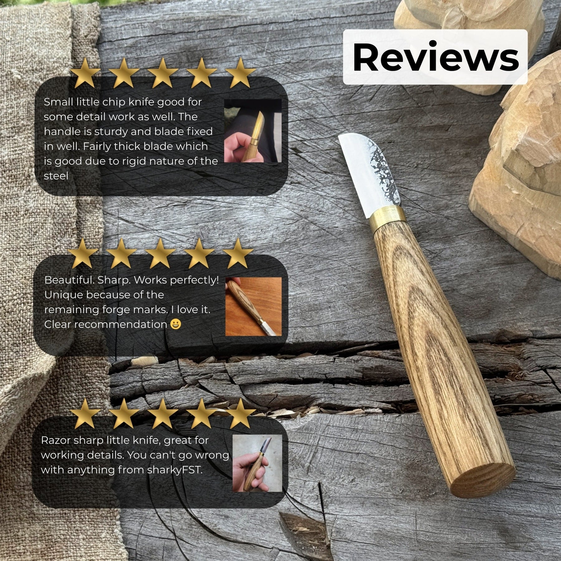 Small Chip Carving Knife, 4 cm (1.57 inches)