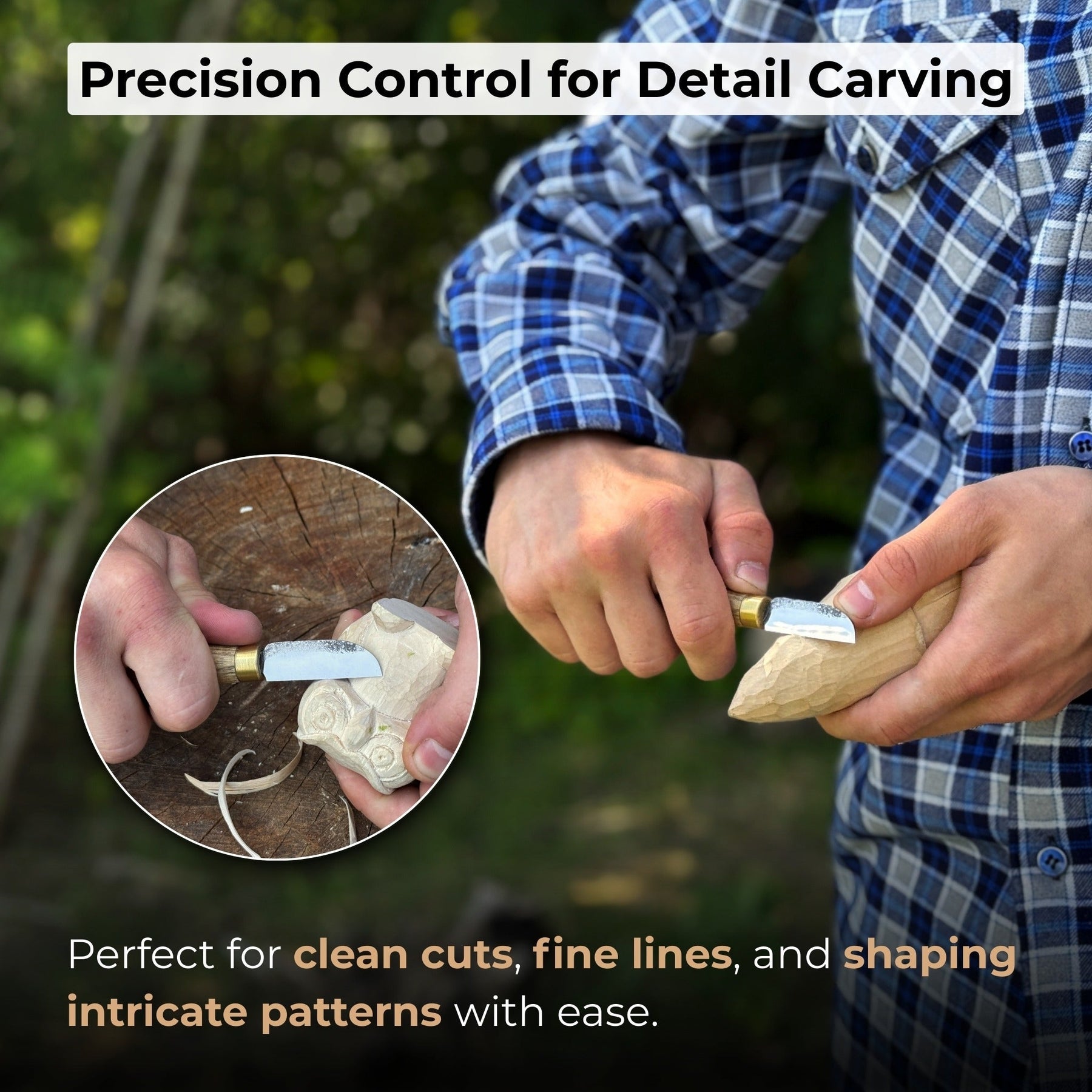 Small Chip Carving Knife, 4 cm (1.57 inches)