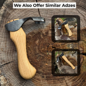 Small Kuksa Adze with Deep Curved (Round) Blade, 4.5 cm (1.8 in)