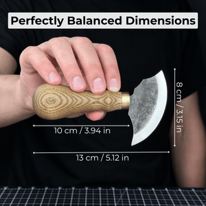 Small Leather Round Knife, 8 cm (3.15 inches)