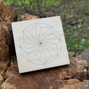 Small Linden Wood Carving Board with Pre-Drawn Pattern