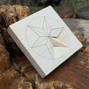 Small Linden Wood Carving Board with Pre-Drawn Pattern