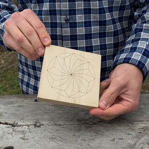 Small Linden Wood Carving Board with Pre-Drawn Pattern