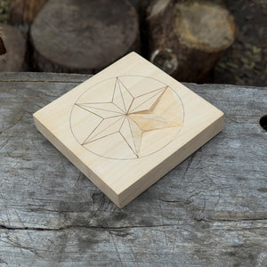 Small Linden Wood Carving Board with Pre-Drawn Pattern
