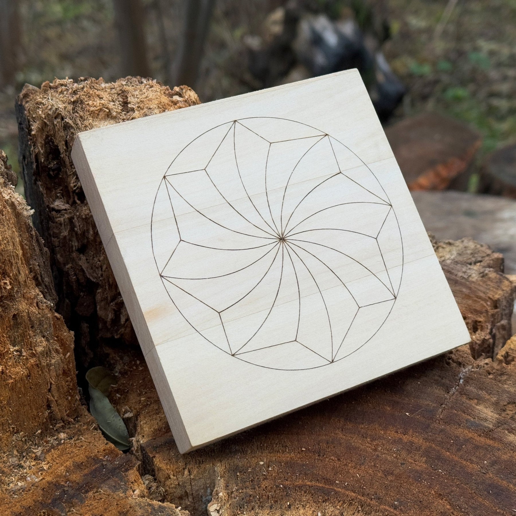 Small Linden Wood Carving Board with Pre-Drawn Pattern