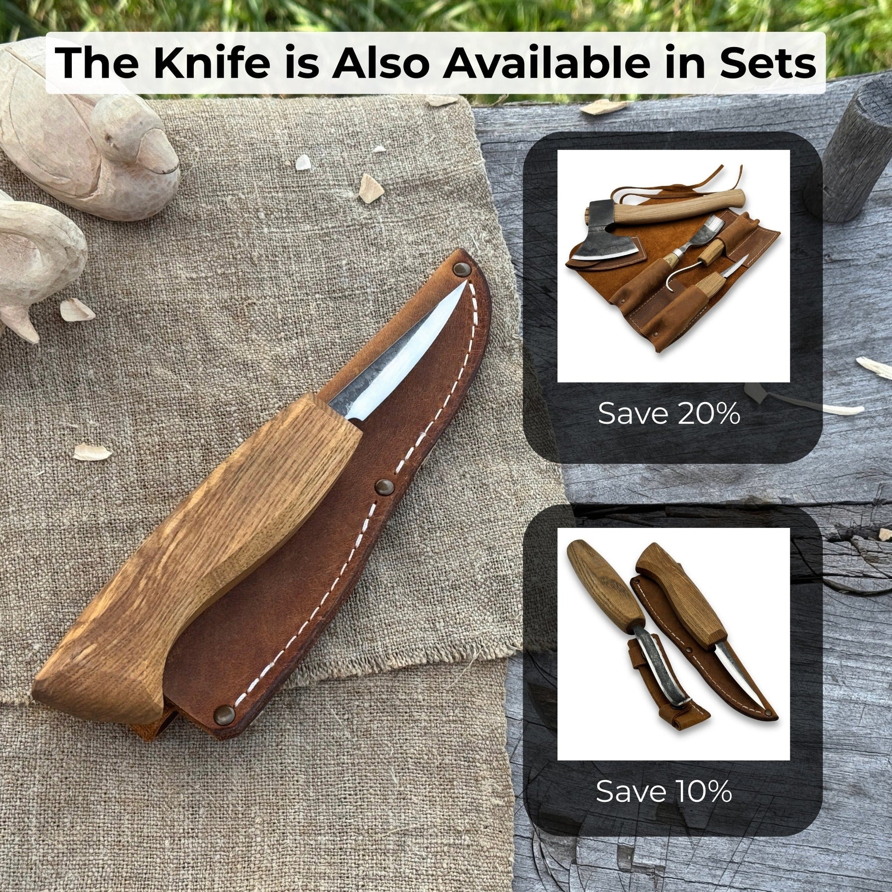 Small Sloyd Carving Knife, Blade 6.5 cm (2.56 inches)