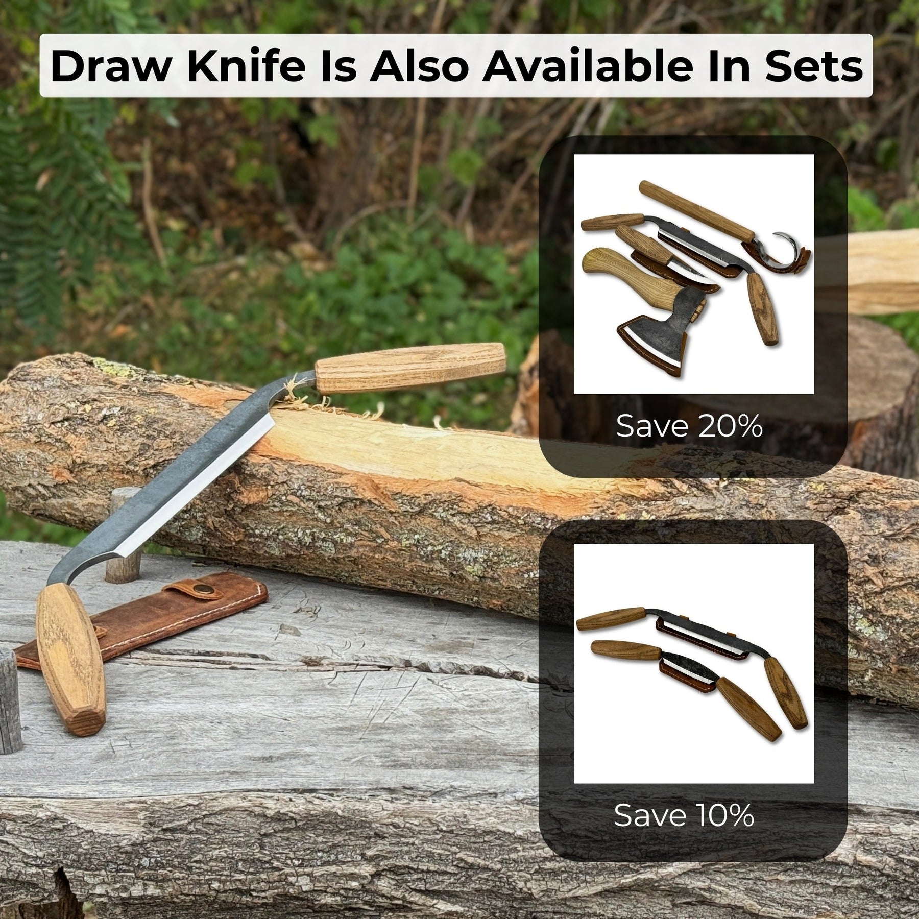 Small Straight Drawknife, 14.5 cm (5.7 inches) Cutting Edge