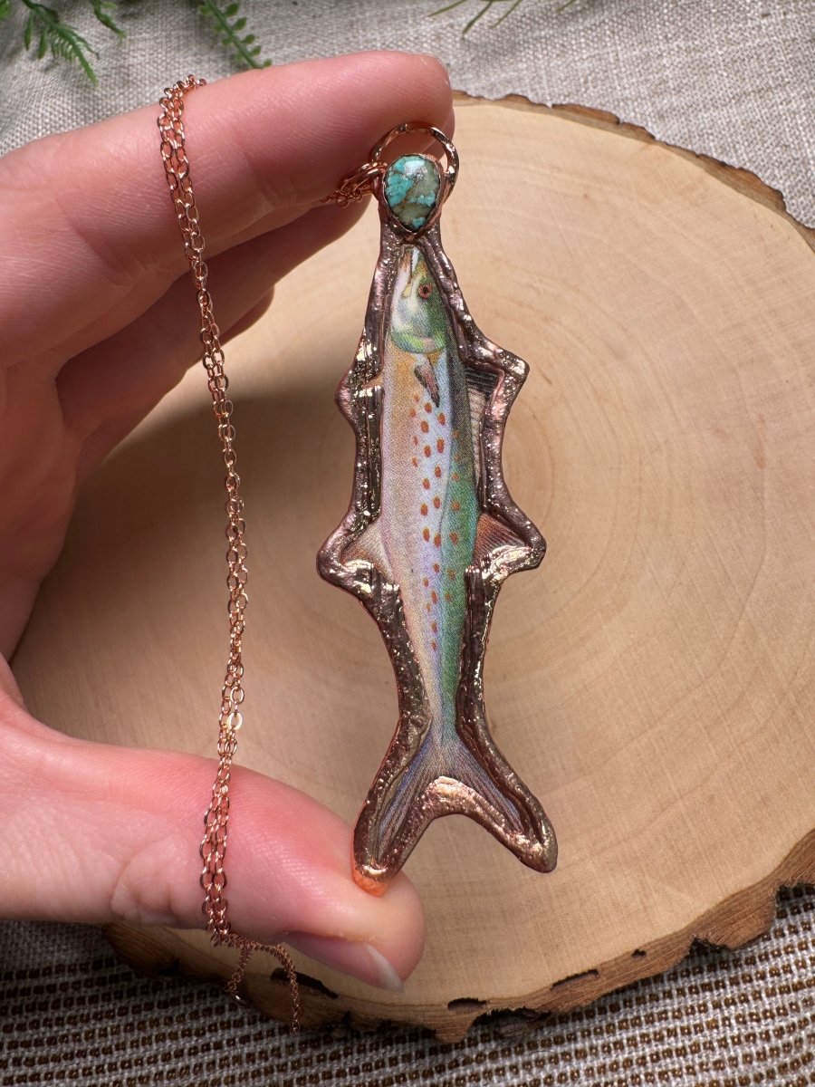 Spanish Mackerel and Turquoise Necklace