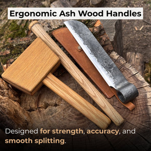 Splitting Froe with Wooden Mallet