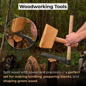 Splitting Froe with Wooden Mallet