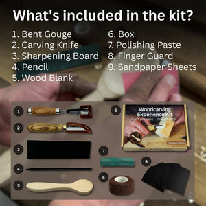 Spoon Carving Kit - Complete Starter Whittling Kit for Beginners Adults, Teens, and Kids