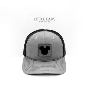 Squared Mouse Trucker Hat by Little Ears Boutique, Southern lifestyle apparel detail photo 2