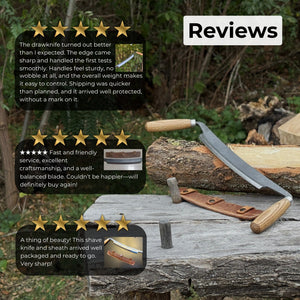 Straight Drawknife, 26 cm (10.2 inches) Cutting Edge