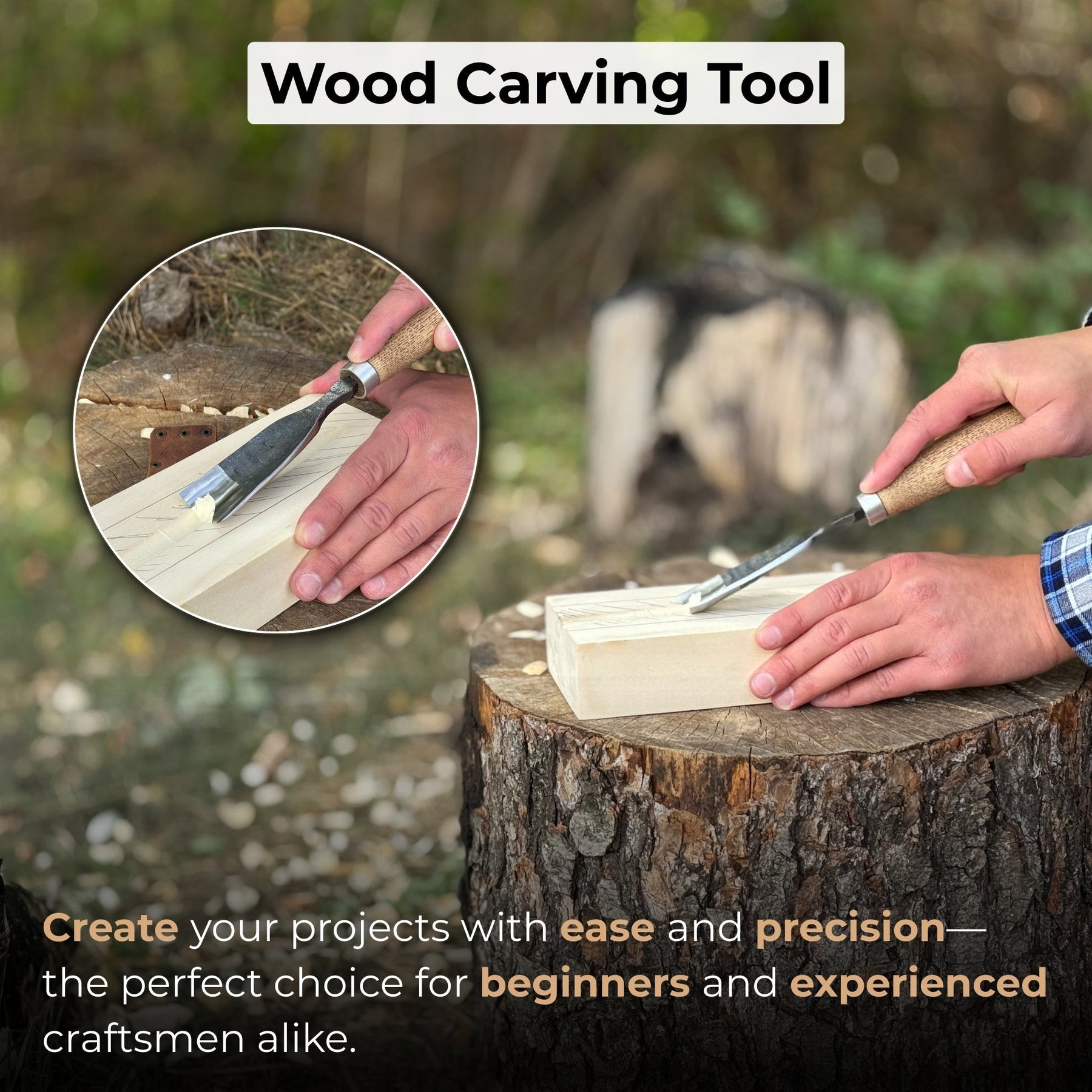 Straight Gouge (Rounded Chisel), 10 - 45 mm (0.4 - 1.8 inches)